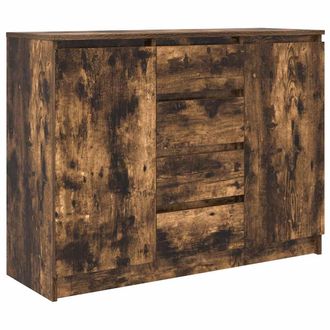 vidaXL Credenza Con Cassetti Rovere Fumo 100,5x35x76 Cm In Truciolato - Vidaxl