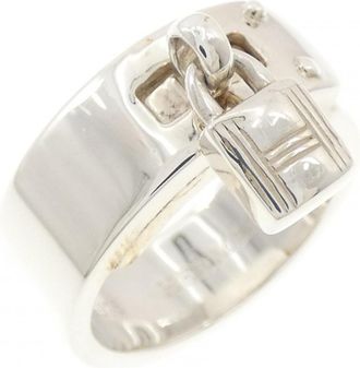 Herm&egrave;s Silver Silver 925 Band Ring (Pre-Owned)