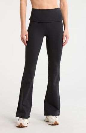 Yogalicious Florence Lux High Waist Flare Leggings in Black at Nordstrom Rack, Size X-Small