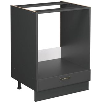 Vicco Armario Para Horno Empotrado Fame-line, Antracita-oro Landhaus, 60 Cm, Et Antracita, Vicco