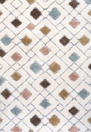 Jonathan Y Designs Astrid Retro Trellis High-Low Area Rug in Multi/cream at Nordstrom, Size 3Ft 0In X 5Ft 0In
