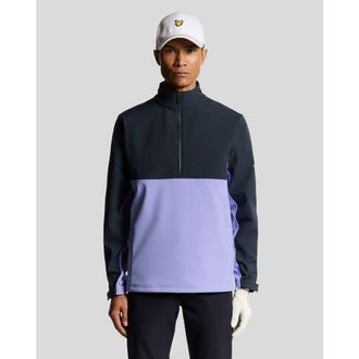Lyle & Scott Golf Half Zip Windjammer Jacket in Moonlight/Dark Navy at Nordstrom, Size Xx-Large