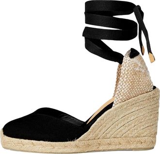 Castaner Chiara 80 mm Wedge Espadrille Black 20993-100 Womens