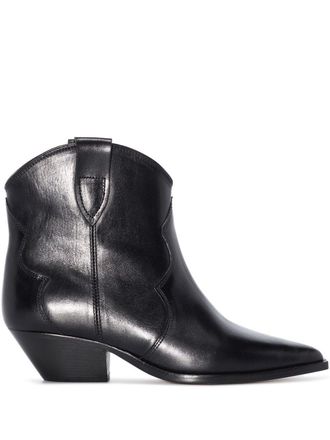 Isabel Marant polished-finish pointed-toe boots - women - Leather - 36 - Black