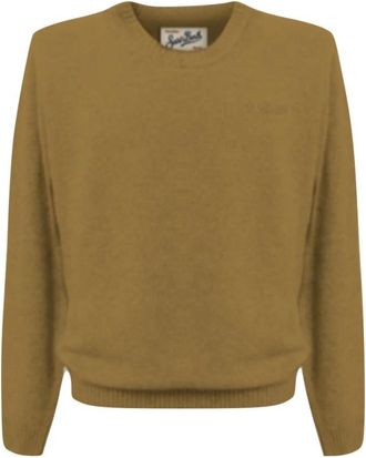 MC2 Saint Barth Merino Wool Light Sweater - Dames - Ronde hals truien - Bruin - L - Wol - Truien & Vesten