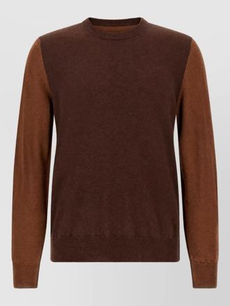 Maison Margiela two-tone wool crew-neck sweater