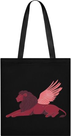Generic Greek Vintage Lion with Wings Womens Tote Casual Shopping Bag Lightweight Shoulder Bags Hobos Handbag for Work Travel Daily 35x40cm