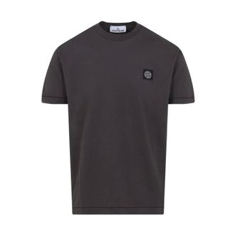 Stone Island T-Shirts, male, Black, Size: 2XL T-shirt with Logo