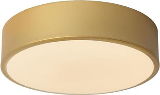 Lucide Lucide - unar - Flush Ceiling Light - Ø20cm - led Dim. - 1x12W 2700K - 3 StepDim - Matt Gold, Brass