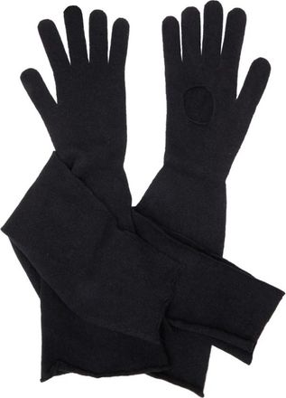Moschino Guanti Nodi - unisex - Handschoenen - Zwart - L - Wol - Accessoires