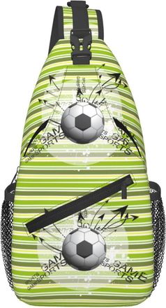 Generic Grungy Soccer And Arrows Sports Game Crossbody Bag Lightweight Chest Bag Adjustable Chest Backpack For Casual Shopping Women