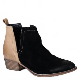 Diba Womens Stop By Ankle Booties In Black Cognac