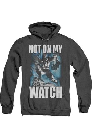 Gildan Batman Not On My Watch Adult Heather Hoodie / Hooded Sweatshirt