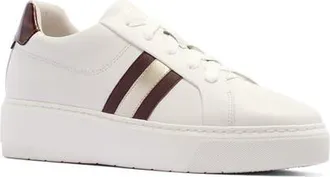 FRANKiE4 Riley II Platform Sneaker in White/cherry at Nordstrom, Size 7.5