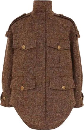 Zimmermann Illustration Tweed Jas - Dames - Blazers - Bruin - M - Tweed - Jassen