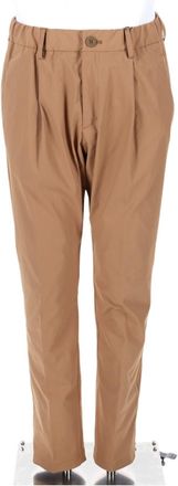 Herno Beige Structured Straight-Leg Pants