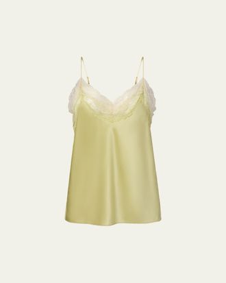 Veronica Beard Johanan Lace-Trim Silk Camisole