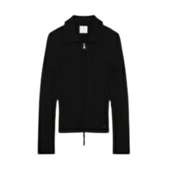 Courrèges Truien & Vesten, Dames, Zwart, M, Polyester, Zip Cardigan
