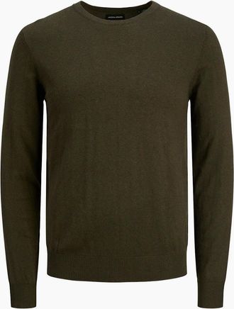 Jack & Jones Jack & Jones Mens Regular Fit Long Sleeve Knit Sweater - Green - Size: 34