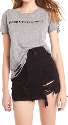 Wildfox i Need My Cyberspace Crew Tee In Heather