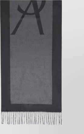 Saint Laurent silk logo-print scarf