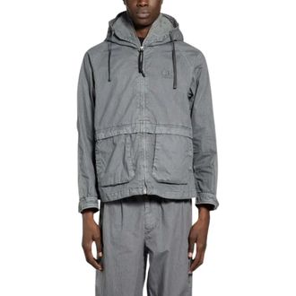 C.P. Company Light Jackets, male, Gray, Size: XL 50 Fili Wax Explorer Jacket