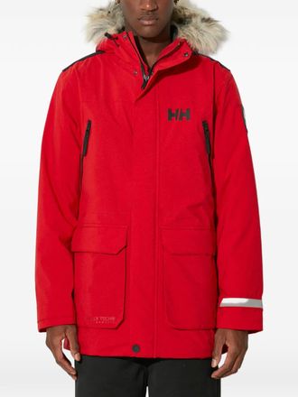 Helly Hansen trimmed-hood parka - men - Polyester/Artificial Fur - S - Red