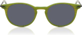 SmartBuy Collection Oval Full Rim Plastic Mens Sunglasses Green Size 48 - Free Lenses - SmartBuy Collection
