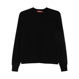 Max Mara Jersey de cachemira con cuello redondo - Knitwear - Mujer - Negro - XL