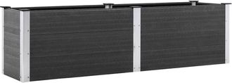 vidaXL Vidaxl - Fioriera Rialzata da Giardino 200x50x54 cm in wpc Grigio