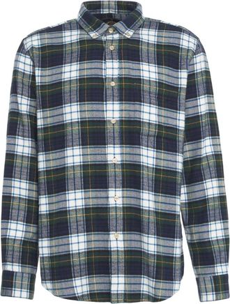 Portuguese Flannel Groen Katoenen Overhemd Aw 25 - Heren - Casual Overhemden - Veelkleurig - XL - Katoen - Overhemden