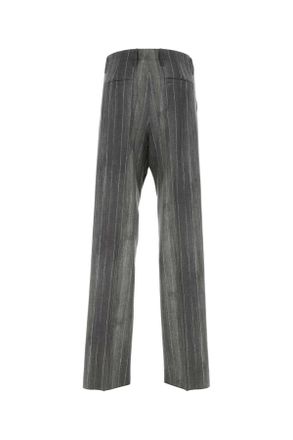 Versace Mens Printed Wool Pant 5b040 Exterior: Virgin Pantaloni Trousers