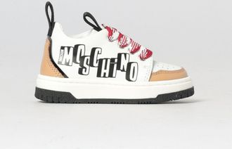 Moschino Sneakers in pelle con logo stampato