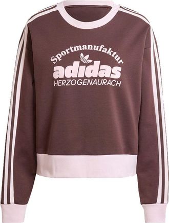 adidas (WMNS) adidas Originals Retro Graphic Sweatshirt Asia Sizing Brown IR6098