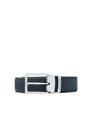 Emporio Armani Iconic Blue Nubuck Leather Belt