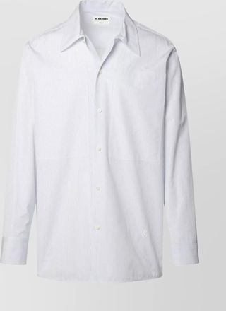 Jil Sander structured cotton shirt striped pattern