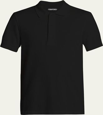 Tom Ford Mens Lyocell Pique Polo Shirt
