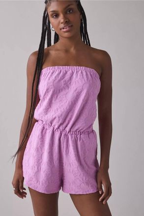 Roxy Special Feeling Terry Romper In Lilac