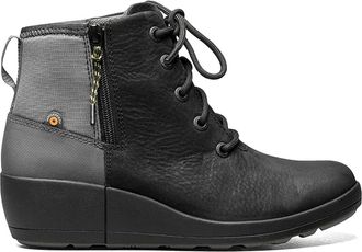 Bogs Womens Vista Rugged Lace Waterproof Ankle Boot In Black Multi