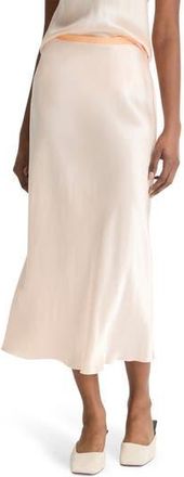 Vince Contrast Waistband Satin Skirt in Lychee at Nordstrom Rack, Size Xx-Small