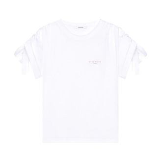 Givenchy T-shirt in katoen met strikken - Dames - Tops - Wit - Maat: M Katoen