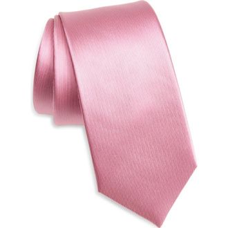 Duchamp Solid Silk Tie in Pink at Nordstrom Rack