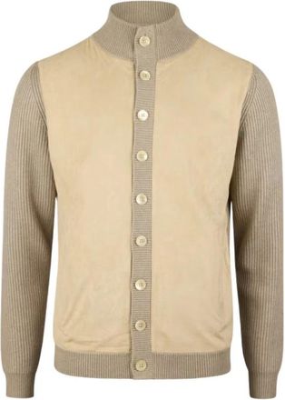 Stenstr&ouml;ms Stina Knit Cardigan - Heren - Vesten - Beige - XL - Wol - Truien & Vesten