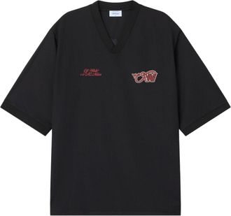 Off-white x c/o AC Milan Tech T-Shirt Black Red 44MAA16QG25F001125