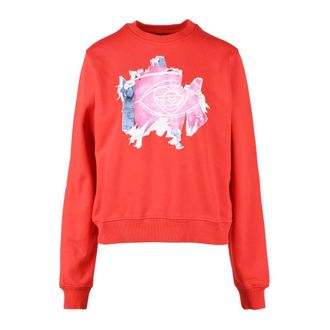 Diesel Katoenen Sweatshirt - Dames - Sweatshirts - Rood - XS - Katoen - Hoodies & sweatvesten