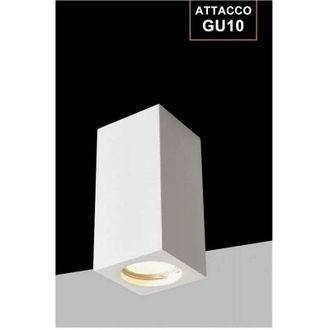 Trade Shop Trade Shop Traesio - Trade Shop - Porta Faretto Applique Soffitto In Gesso Verniciabile Forma Cubo Gu10 Gs-c140-q