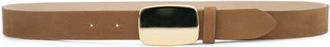 L'agence Hennie Sleek Leather Belt in Tan Nubuck at Nordstrom, Size X-Small