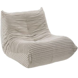 TecTake Sill&oacute;n antideslizante de espuma de alta calidad, beige 100x95x75 cm