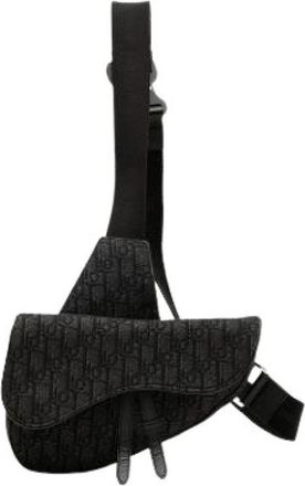 Dior Pre-owned Saddle Riemtas - Dames - Vintage Heuptassen - Zwart - ONE Size - Vintage