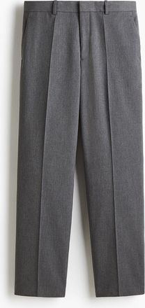 H&M Regular Fit Tailored Trousers in Gray at Nordstrom, Size 42